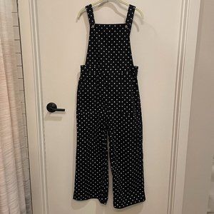 Wide Leg Polka Dot Overalls